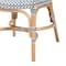 Baxton Studio Luciana Modern French Blue and White Weaving Natural Rattan Bistro Chair 232-13252-ZORO - alternate 8